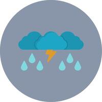 Storm Flat Circle Icon vector