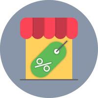 Marketplace Flat Circle Icon vector