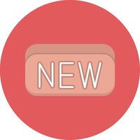 New Card Flat Circle Icon vector