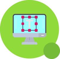 Text editor Long Circle Icon vector