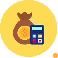 Budget Long Circle Icon vector