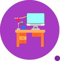 Workspace Long Circle Icon vector