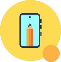 Smartphone Long Circle Icon vector