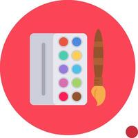 Watercolors Long Circle Icon vector