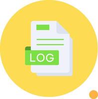 Log Long Circle Icon vector