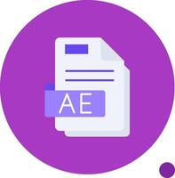 Ae Long Circle Icon vector