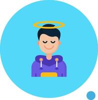 Angel Long Circle Icon vector