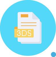 3ds largo circulo icono vector