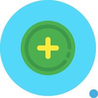Add 2 Long Circle Icon vector
