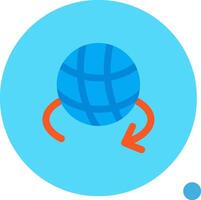 3d rotate 1 Long Circle Icon vector