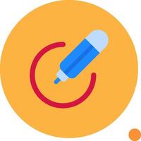 Pencil circle Long Circle Icon vector