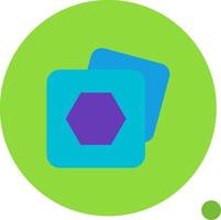 Polygon frame Long Circle Icon vector