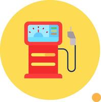 Gas station Long Circle Icon vector