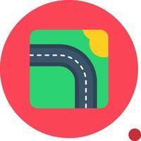 Highway Long Circle Icon vector