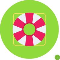 apoyo largo circulo icono vector