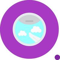 Porthole Long Circle Icon vector