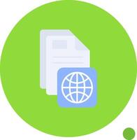 Internet Long Circle Icon vector