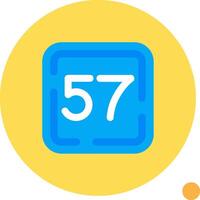 Fifty Seven Long Circle Icon vector