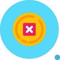 Delete Long Circle Icon vector