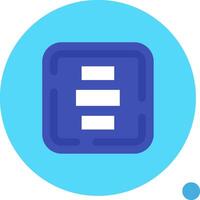 Horizontal Alignment Long Circle Icon vector