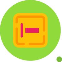 Right align Long Circle Icon vector