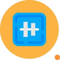 Vertical alignment Long Circle Icon vector