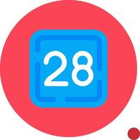 Twenty Eight Long Circle Icon vector