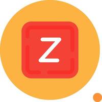 Letter z Long Circle Icon vector