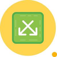 Intersect Long Circle Icon vector