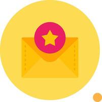 Star Long Circle Icon vector