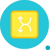 Shuffle Long Circle Icon vector