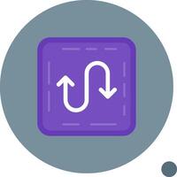 Zigzag Long Circle Icon vector