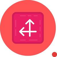 Intersect Long Circle Icon vector