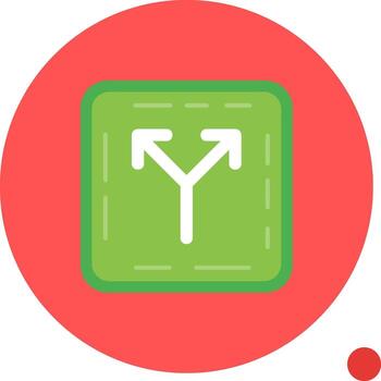 división largo circulo icono vector