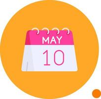 10th of May Long Circle Icon vector