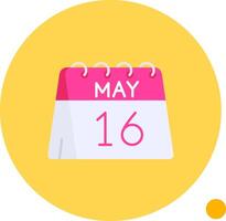 16th of May Long Circle Icon vector