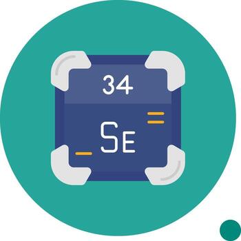 Selenium Long Circle Icon vector