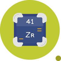 Zirconium Long Circle Icon vector