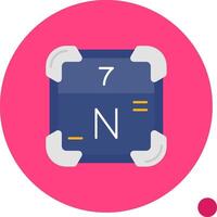 Nitrogen Long Circle Icon vector