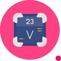 Vanadium Long Circle Icon vector