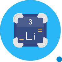 Lithium Long Circle Icon vector