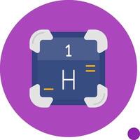 hidrógeno largo circulo icono vector