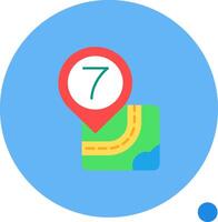 Seven Long Circle Icon vector