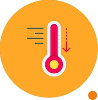 Cold Long Circle Icon vector