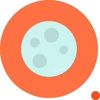 Moon Long Circle Icon vector