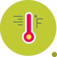 Fahrenheit Long Circle Icon vector