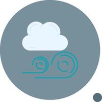 Windy Long Circle Icon vector