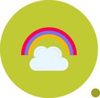 arco iris largo circulo icono vector