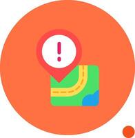 Warning Long Circle Icon vector