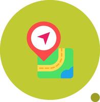 Direction Long Circle Icon vector